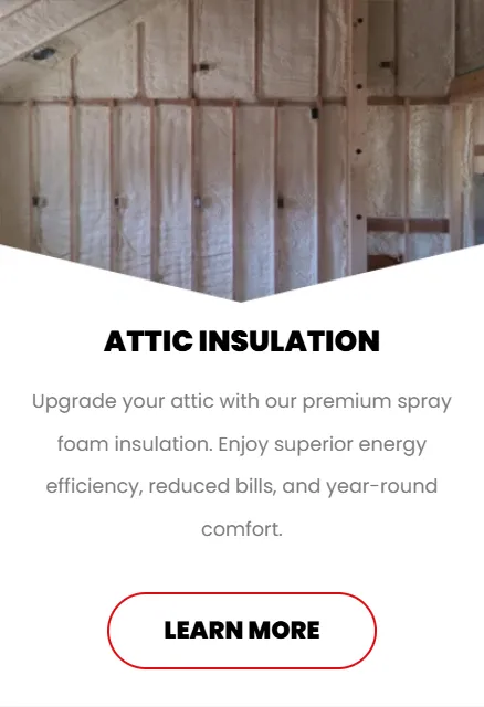 Attic with spray foam insulation